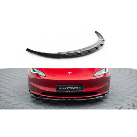 Body kit and visual accessories Front Splitter V2 Tesla Model 3 Project Highland(Facelift) | races-shop.com