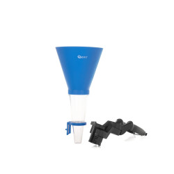 Funnel with holder for engine oil