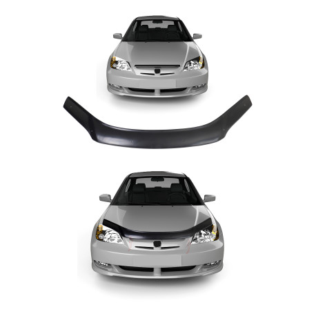 Hood deflectors RACES Front hood deflector 4MM HONDA CIVIC 2000-2006 | races-shop.com