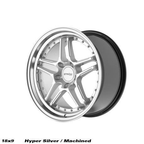 ALU disky STROM STROM DS-05 wheel 18x9 5x120 72.6 ET30, Hyper Silver / Polished Dish | races-shop.com