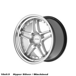 STROM DS-05 wheel 18x9.5 5x120 72.6 ET15, Hyper Silver / Polished Dish