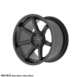 STROM DS-15 wheel 18x10.5 5x114.3 73.1 ET10, Gloss Black / Satin Black Face