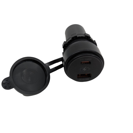 Other products RACES 100W Type-C/ 36W Type-A car charger with cover | races-shop.com
