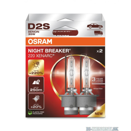 Bulbs and xenon lights Osram xenon headlight lamps XENARC NIGHT BREAKER 220 D2S (2pcs) | races-shop.com
