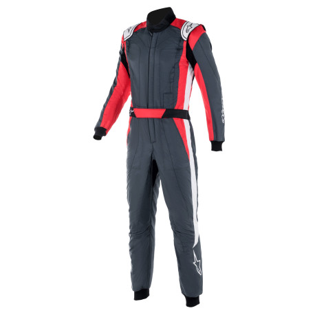 Suits Alpinestars FIA race suit GP Pro Comp V2, Asphalt/Red/White | races-shop.com