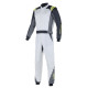 Alpinestars FIA race suit Atom, Silver/Anthracite/Yellow Fluo