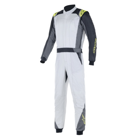 Suits Alpinestars FIA race suit Atom, Silver/Anthracite/Yellow Fluo | races-shop.com