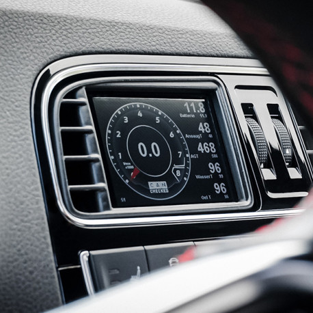 CANCHECKED display CANchecked air vent display VW Polo MK5 6R (inkl. WRC) LHD MFD32 Gen2 | races-shop.com