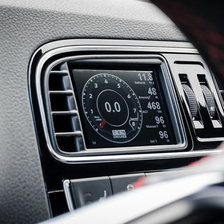 CANCHECKED display CANchecked air vent display VW Polo MK5 6C (inkl. GTI) LHD MFD32 Gen2 | races-shop.com