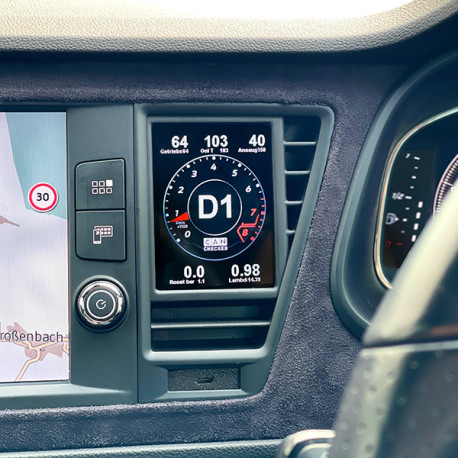 CANCHECKED display CANchecked air vent display Seat Leon/Cupra 5F RHD MFD28 Gen2 | races-shop.com