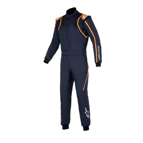 Suits Alpinestars FIA race suit GP Race V2, Black/White/Orange fluo | races-shop.com