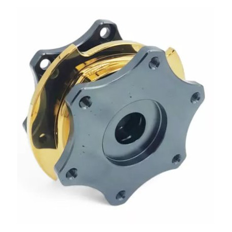 Universal quick release steering wheel hubs OBP Motorsport steering wheel quick release hub, black | races-shop.com