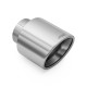 With one outlet RM Motors satin stainless steel tip KSZS/DK 101mm, inlet 63,5mm | races-shop.com