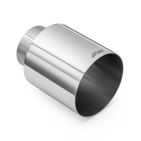 With one outlet RM Motors polished stainless steel tip KPCP 89mm, inlet 63,5mm | races-shop.com