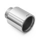 With one outlet RM Motors polished stainless steel tip KPZP/DP 89mm, inlet 50mm | races-shop.com