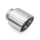 With one outlet RM Motors polished stainless steel tip KSZP/DK 89mm, inlet 50mm | races-shop.com