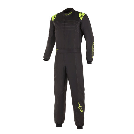 Suits Alpinestars FIA race suit KMX-9 V3, Black/Yellow Fluo | races-shop.com