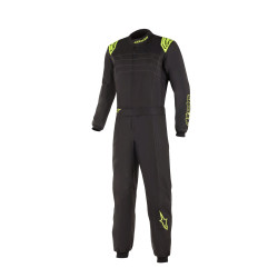 Alpinestars FIA race Youth suit KMX-9 V3, Black/Yellow Fluo