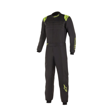 Suits Alpinestars FIA race Youth suit KMX-9 V3, Black/Yellow Fluo | races-shop.com