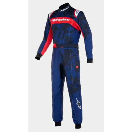 Suits CIK-FIA children`s karting suit ALPINESTARS KMX-9 V3 Graphic 5, navy blue/red | races-shop.com