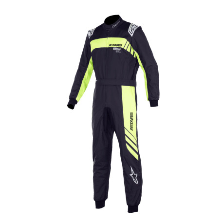 Suits CIK-FIA children`s karting suit ALPINESTARS KMX-9 V3 Graphic 3, black/yellow/fluo | races-shop.com