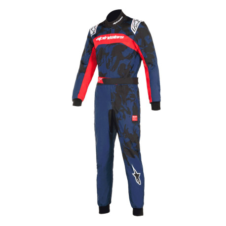 Suits CIK-FIA karting suit ALPINESTARS KMX-9 V3 Graphic 5, navy blue/red | races-shop.com
