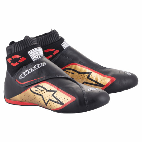 Shoes FIA race shoes Alpinestars Supermono V2, Black/Gold/Red | races-shop.com