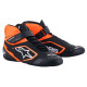 Karting shoes Alpinestars Tech-1 K V2, black/fluo orange/white