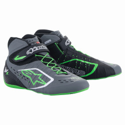 Race shoes Alpinestars Tech-1 KX V2, Black/Dark Gray/Green Fluo
