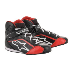 Kids karting shoes Alpinestars Tech-1 K, black/white/red