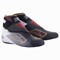 Karting shoes Alpinestars Tech-1 KZ V2, black/white/gold