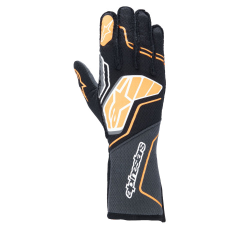 Gloves Race gloves Alpinestars Tech-1 ZX V4 with FIA, Black/Orange Fluo | races-shop.com