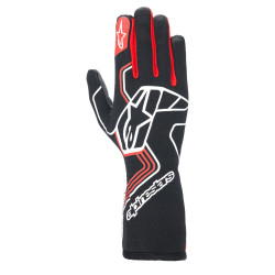 FIA race gloves Alpinestars Tech-1 Race V4 (external stitching), black/red