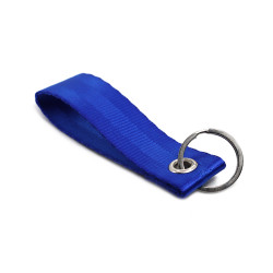 Seatbelt strap keychain - blue