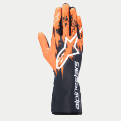 FIA karting gloves Alpinestars Tech-1 K V3 (external stitching), black/orange/white