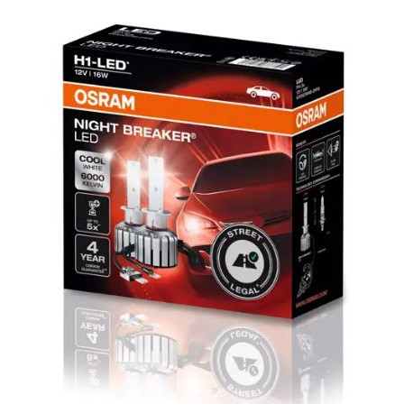 Bulbs and xenon lights Osram LED lamps NIGHT BREAKER H1 - street legal (2pcs) | races-shop.com