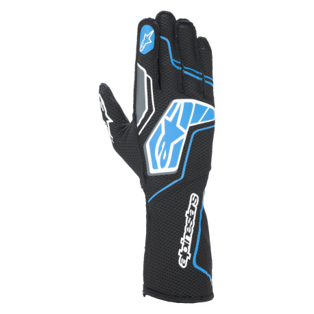 Gloves FIA karting gloves Alpinestars Tech-1 KX V4 (external stitching), black/blue | races-shop.com