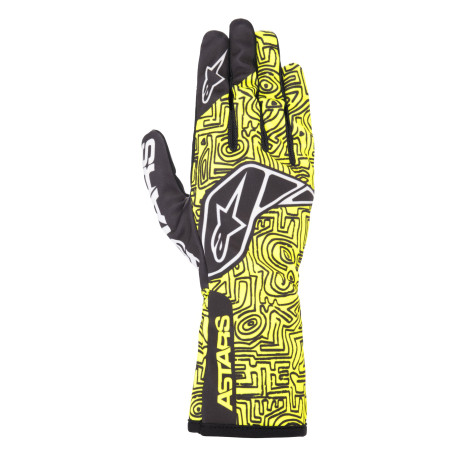 Gloves Karting gloves Alpinestars Tech-1 K Race V2 Vertical (internal stitching), fluo yellow | races-shop.com