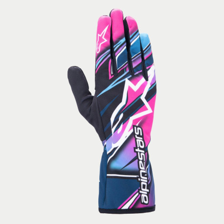 Gloves Race gloves Alpinestars Tech-1 K Race V2 Competition, Fuchsia/Cyan/White | races-shop.com