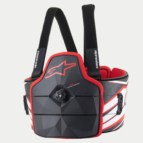Neck collars and protections Alipnestars AK-1 Youth Kart Body Protector (FIA 8870-2018), Black/White/Red | races-shop.com