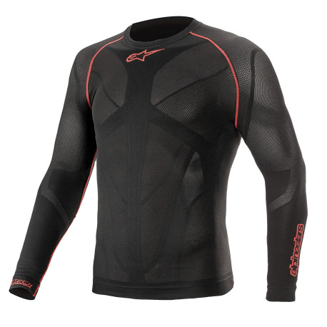 Underwear Alpinestars Ride Tech V2 Top Long Sleeve Summer, Black/Red | races-shop.com