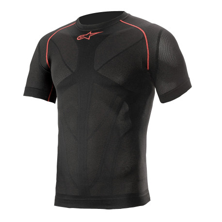 Underwear Alpinestars Ride Tech V2 Top Short Sleeve Summer, Black/Red | races-shop.com
