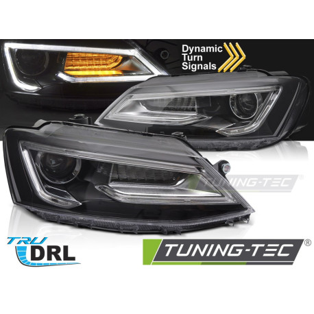Lighting HEADLIGHTS TUBE LIGHT BLACK fits VW JETTA VI 11-18 | races-shop.com