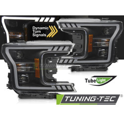 HEADLIGHTS TUBE LIGHT BLACK fits FORD F150 MK13 17-20