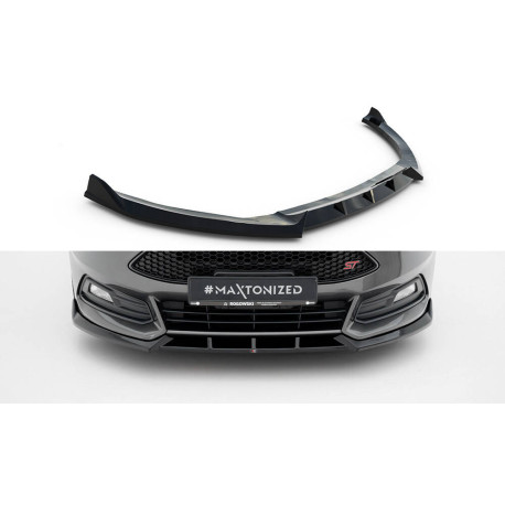 Body kit and visual accessories Front Splitter V.6 Ford Focus ST Mk3 Facelift | races-shop.com