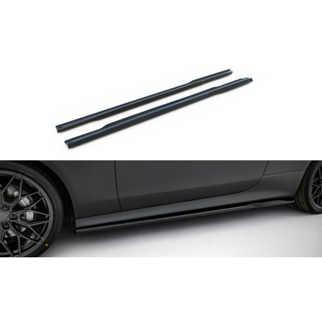 Body kit and visual accessories MAXTON DESIGN side skirts diffusers for Mercedes-Benz CLE AMG-Line C236, glossy black | races-shop.com