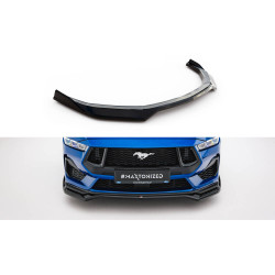 MAXTON DESIGN front splitter for Ford Mustang GT Mk7, glossy black, V1