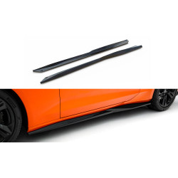MAXTON DESIGN side skirts diffusers for Chevrolet Camaro SS Mk6 Facelift, glossy black, V1