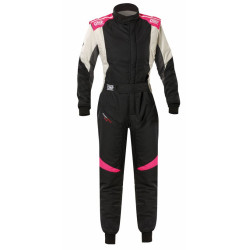 FIA racing suit OMP FIRST EVO ELLE my2025, navy blue/black/fuchsia
