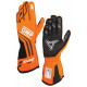 Race gloves OMP ONE EVO X my2024 with FIA homologation (external stitching) black/orange